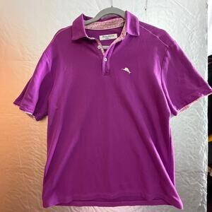 Tommy Bahama IslandZone Purple Polo Shirt Men’s Small Supima Cotton Blend